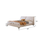 Luxurious Beige and Light Gray Cotton Sofa with Faux Leather Accents and Pine Wood Frame hmzsh-1269