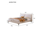 Solid Pine Wood Bed with Beige, Green, Blue, and Yellow Accents for a Stylish Bedroom hmzsh-1270