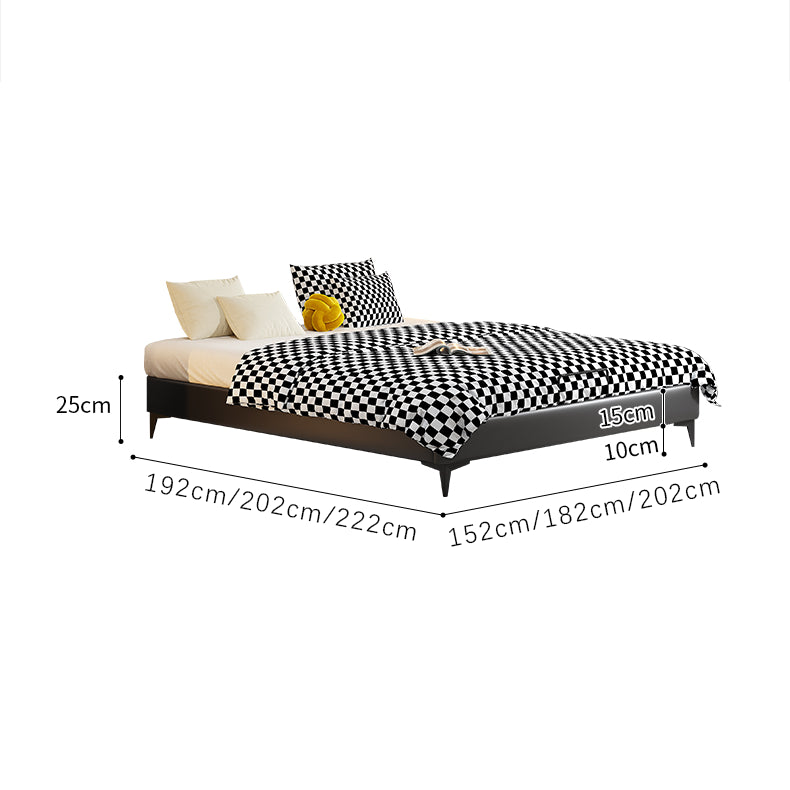 Luxurious Black Faux Leather Bed Frame - Elegant & Stylish Design hmzsh-1548