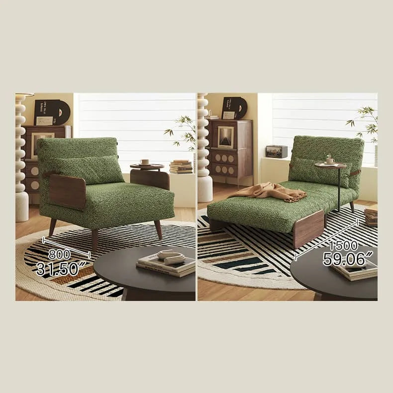 Modern Ash Wood Sofa with Cotton Linen Upholstery - Elegant Living Room Accent Chair hns-4118