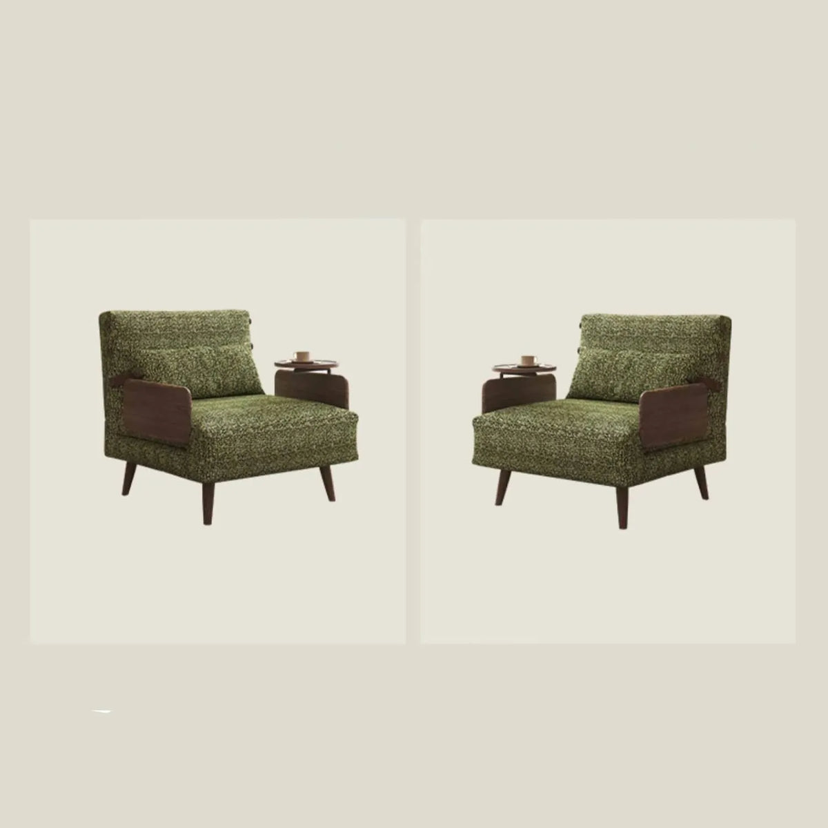 Modern Ash Wood Sofa with Cotton Linen Upholstery - Elegant Living Room Accent Chair hns-4118