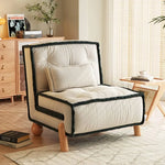Stylish Leathaire Lounger with Ash Wood Frame and Modern Design hns-4119