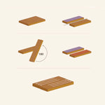 Stylish Beech Wood & Stainless Steel Coat Rack with Glass Shelf Storage hns-4124