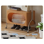 Stylish Beech Wood & Stainless Steel Coat Rack with Glass Shelf Storage hns-4124