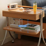 Stylish Multi-Purpose Storage Rack with Beech Wood & Stainless Steel Finish hns-4129