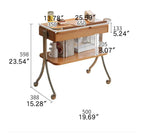 Stylish Multi-Purpose Storage Rack with Beech Wood & Stainless Steel Finish hns-4129