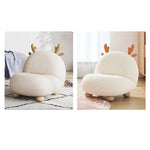 Cozy Deer Antler Sofa Chair - Plush Velvet & Wooden Base for Kids Room Decor hns-4130