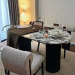 Modern Sintered Stone Dining Table with Marble Finish - Stylish Multi-layer Board Design for Elegant Dining Experiences hny-5221