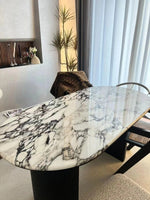 Modern Sintered Stone Dining Table with Marble Finish - Stylish Multi-layer Board Design for Elegant Dining Experiences hny-5221