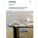 Modern Sintered Stone Dining Table with Marble Finish - Stylish Multi-layer Board Design for Elegant Dining Experiences hny-5221