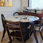 Elegant Sintered Stone Round Dining Table - Luxurious Multi-Layer Design for Modern Interiors hny-5223