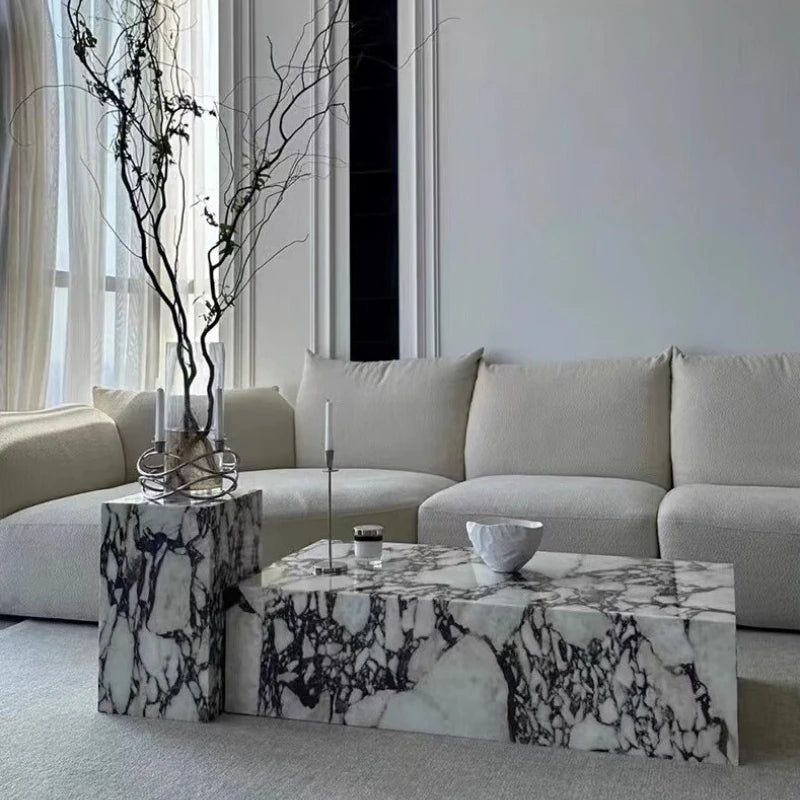 Elegant Sintered Stone Multi-Layer Side Table for Modern Living Rooms - Stylish and Durable Coffee Table hny-5224