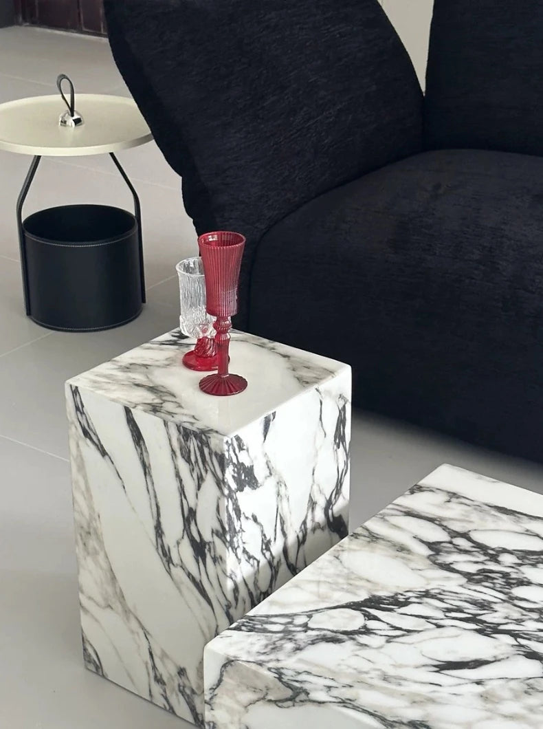 Elegant Sintered Stone Multi-Layer Side Table for Modern Living Rooms - Stylish and Durable Coffee Table hny-5224
