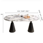 Elegant Multi-Layer Board Dining Table with Sintered Stone Top – Modern Round Design for Stylish Dining Spaces hny-5225