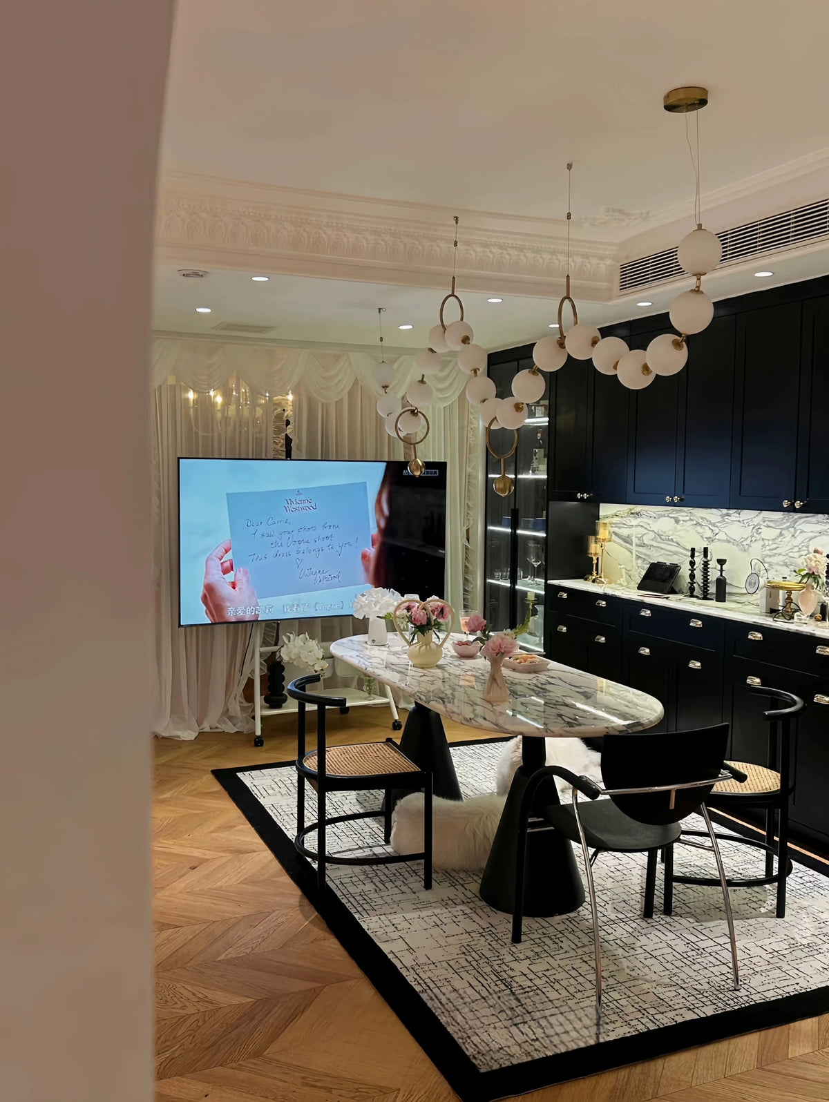 Elegant Multi-Layer Board Dining Table with Sintered Stone Top – Modern Round Design for Stylish Dining Spaces hny-5225