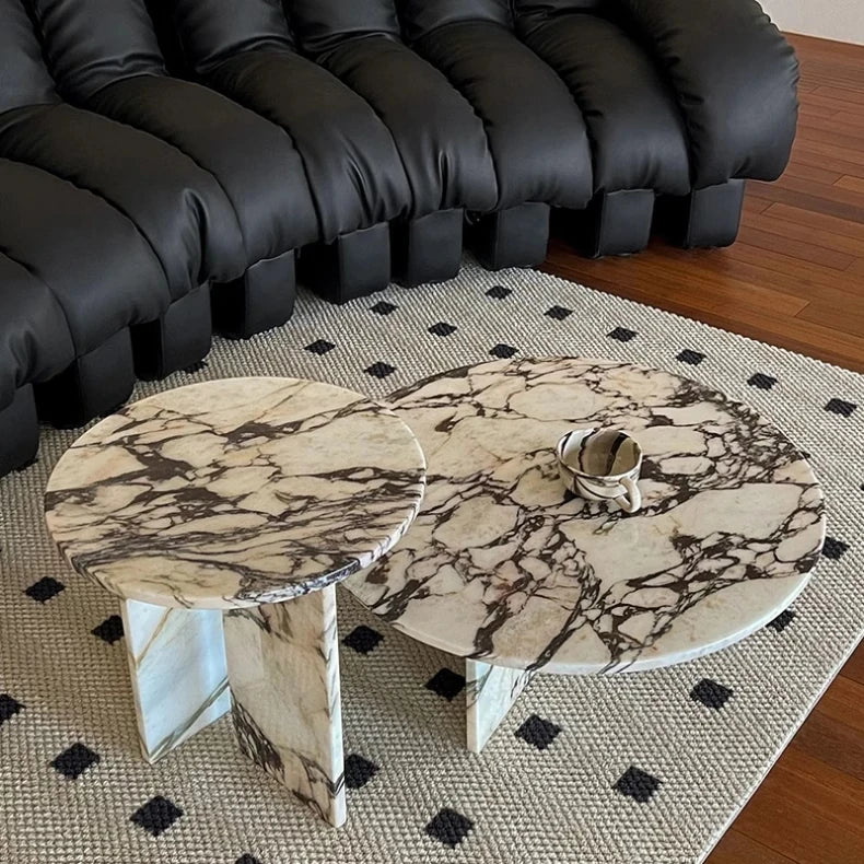 Stylish Sintered Stone Coffee Table – Modern Marble Design for Elegant Living Rooms! hny-5227