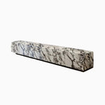Elegant Sintered Stone & Solid Wood TV Stand - Modern Marble Design for Stylish Living Spaces hny-5229