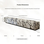 Elegant Sintered Stone & Solid Wood TV Stand - Modern Marble Design for Stylish Living Spaces hny-5229