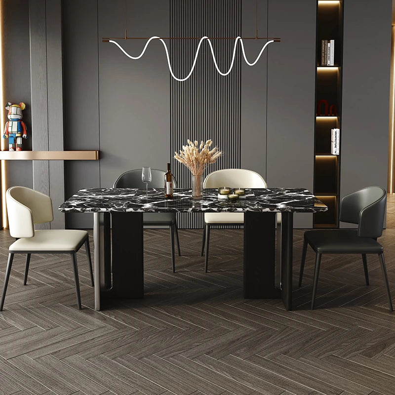 Stylish Synthetic Leather Dining Chair for Modern Interiors - Comfortable and Sleek Design hny-5231