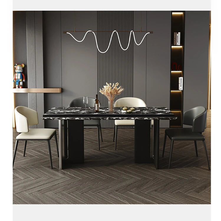 Stylish Synthetic Leather Dining Chair for Modern Interiors - Comfortable and Sleek Design hny-5231