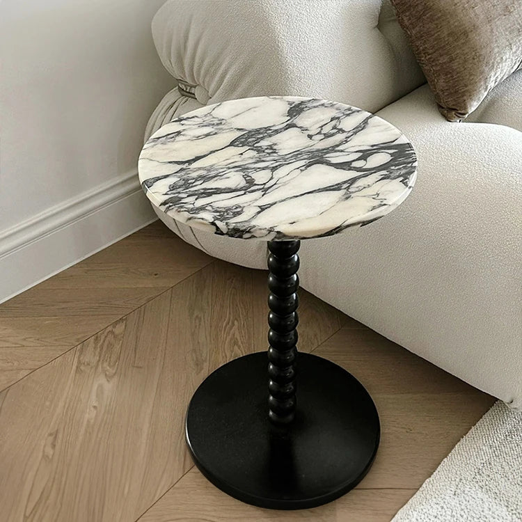 Stylish Sintered Stone Coffee Table with Solid Wood Base - Modern Marble Finish for Home Decor hny-5232
