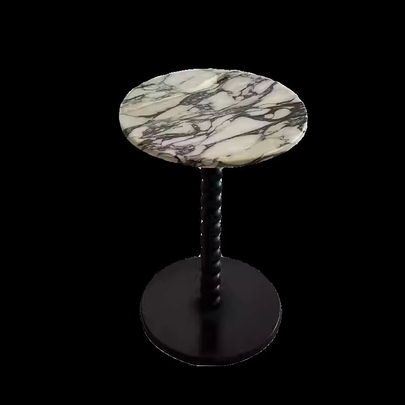 Stylish Sintered Stone Coffee Table with Solid Wood Base - Modern Marble Finish for Home Decor hny-5232