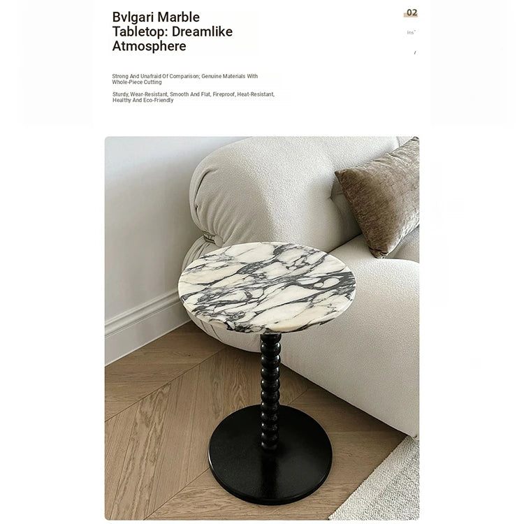 Stylish Sintered Stone Coffee Table with Solid Wood Base - Modern Marble Finish for Home Decor hny-5232