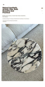 Stylish Sintered Stone Coffee Table with Solid Wood Base - Modern Marble Finish for Home Decor hny-5232