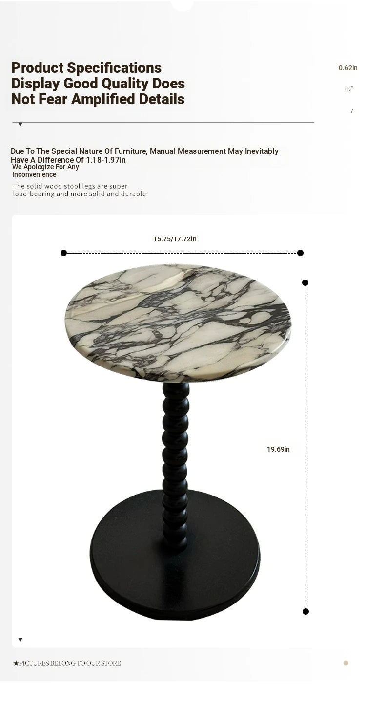 Stylish Sintered Stone Coffee Table with Solid Wood Base - Modern Marble Finish for Home Decor hny-5232