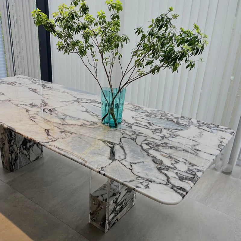 Modern Sintered Stone Acrylic Dining Table - Stylish and Durable Centerpiece for Your Home hny-5234