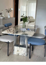 Modern Sintered Stone Acrylic Dining Table - Stylish and Durable Centerpiece for Your Home hny-5234