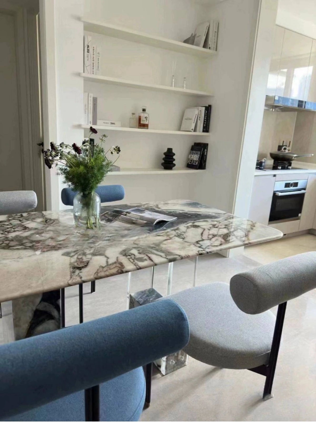 Modern Sintered Stone Acrylic Dining Table - Stylish and Durable Centerpiece for Your Home hny-5234