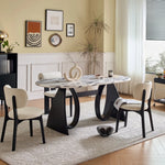 Elegant Sintered Stone Dining Table with Multi-Layer Board - Modern Oval Design for Stylish Dining Spaces hny-5235