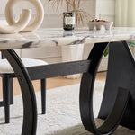 Elegant Sintered Stone Dining Table with Multi-Layer Board - Modern Oval Design for Stylish Dining Spaces hny-5235