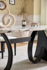 Elegant Sintered Stone Dining Table with Multi-Layer Board - Modern Oval Design for Stylish Dining Spaces hny-5235