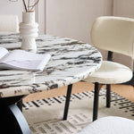 Stylish Sintered Stone Multi-Layer Board Dining Table - Modern Round Design for Elegant Dining Spaces hny-5238