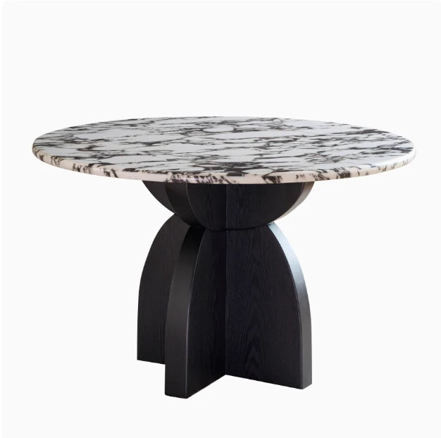 Stylish Sintered Stone Multi-Layer Board Dining Table - Modern Round Design for Elegant Dining Spaces hny-5238