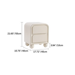 Modern Oak Pine Multi-Layer Nightstand with Elegant White Finish – Two Drawer Bedside Storage hqlw-4016