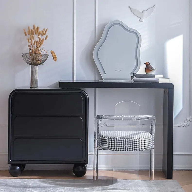 Modern Oak Pine Makeup Vanity with Unique Mirror and Storage이 hqlw-4023