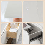 Stylish Oak Pine Multi-Layer TV Stand - Modern White Entertainment Center hqlw-4024