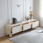 Stylish Oak Pine Multi-Layer TV Stand - Modern White Entertainment Center hqlw-4024