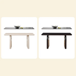 Modern Dining Table - Stylish Ceramic Stone & Stainless Steel Design for Your Home hqlw-4041