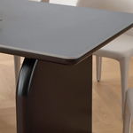 Modern Dining Table - Stylish Ceramic Stone & Stainless Steel Design for Your Home hqlw-4041