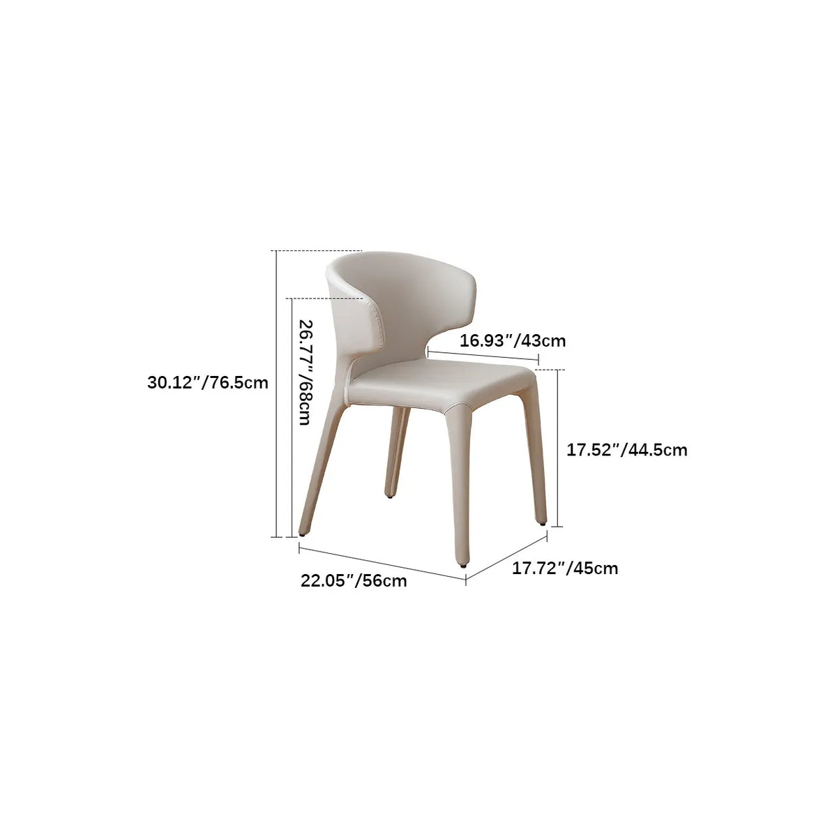 Stylish Synthetic Leather Dining Chairs for Modern Home Decor hqlw-4042