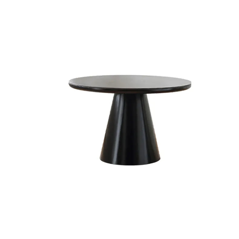 Modern Round Dining Table – Ceramic & Stainless Steel with Sleek Density Board Finish hqlw-4043