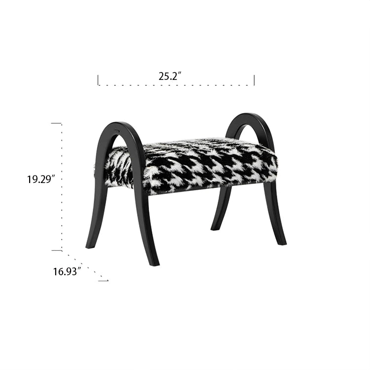 Stylish Ash Wood Stool with Foam and Polyester Cushion – Perfect for Modern Living Spaces hrn-5252