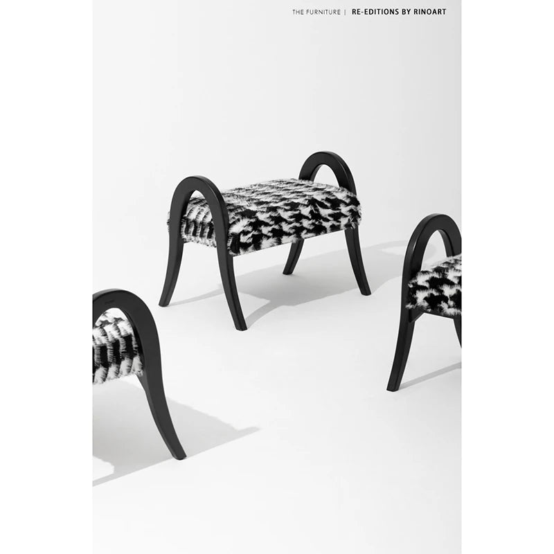 Stylish Ash Wood Stool with Foam and Polyester Cushion – Perfect for Modern Living Spaces hrn-5252