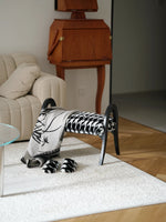 Stylish Ash Wood Stool with Foam and Polyester Cushion – Perfect for Modern Living Spaces hrn-5252