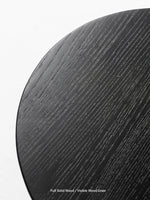 Chic Black Ash Wood Side Table with Unique Cloud Design and Lower Shelf hrn-5253