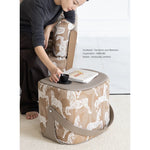 Stylish Synthetic Leather Stool with Unique Design - Comfortable and Versatile Home Accent Piece hrn-5254